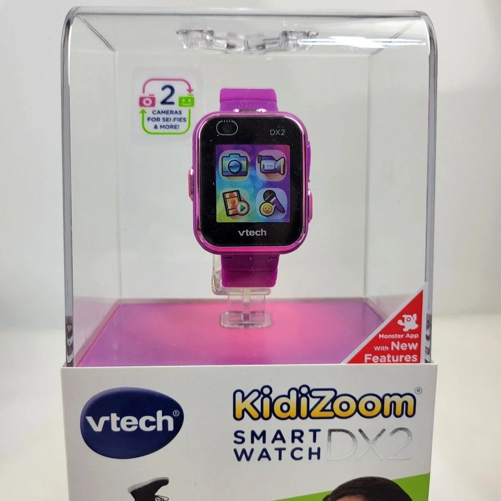 VTech KidiZoom Smartwatch DX2 Purple Smart Watch for Kids Camera Video Games NEW